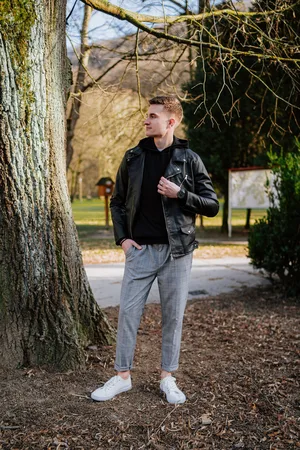 D-Street Pánská kožená bunda Basic