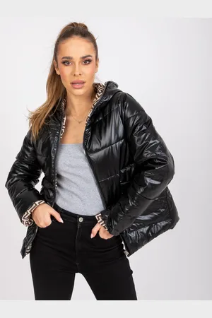 Fashionhunters Dámská oboustranná prošívaná bunda Arta - černá