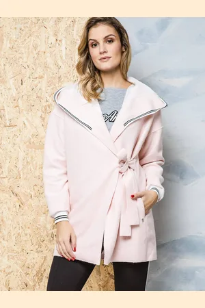 Lemonada Lemonade coat decorated with white and black trimming pink
