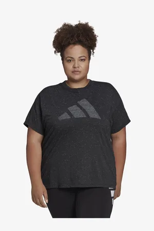 adidas Černé dámské žíhané tričko Performance - Dámské