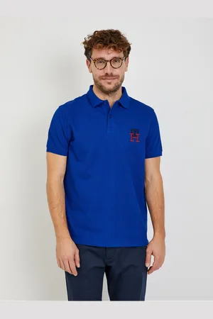 Tommy Hilfiger Tmavě modré pánské polo tričko - Pánské
