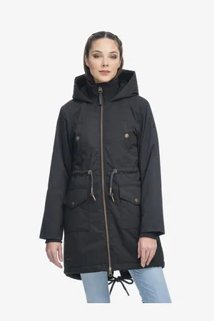 Ragwear Černá dámská parka s kapucí Crescend - Dámské
