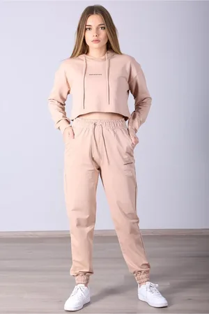 MADMEXT Dámská tepláková souprava s kapucí Mad Girls Camel