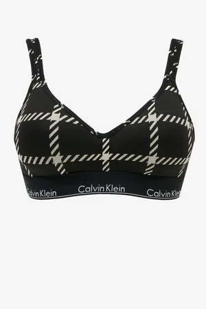 Calvin Klein Černá kostkovaná braletka Underwear