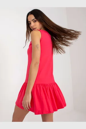 Lily&rose Coral basic volánkové mini šaty bez rukávů