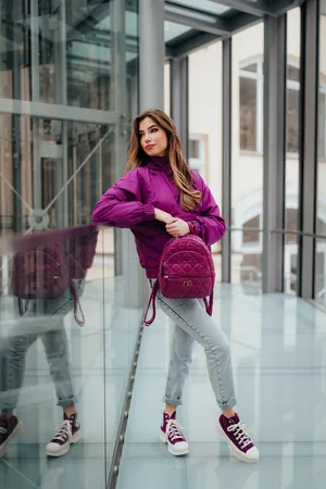 Converse Fialové dámské kotníkové tenisky na platformě Chuck Taylo - Dámské
