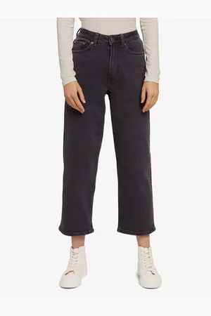 TOM TAILOR Tmavě šedé dámské 3/4 straight fit džíny Denim - Dámské