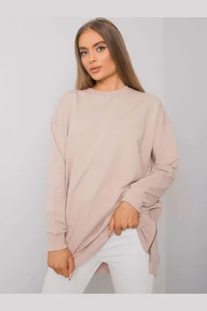 BASIC FEEL GOOD Světle béžová tunika s dlouhým rukávem od Rhiannon