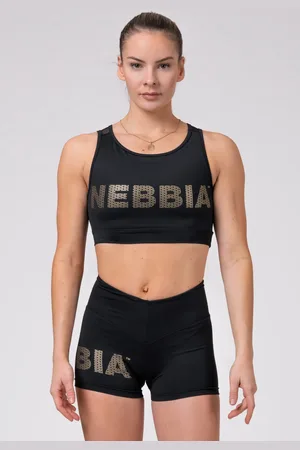 Nebbia Dámský top Intense Gold Mesh Mini Top 830 black XS