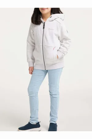 Ragwear Bílá holčičí mikina se zipem a kapucí Theea - Holky