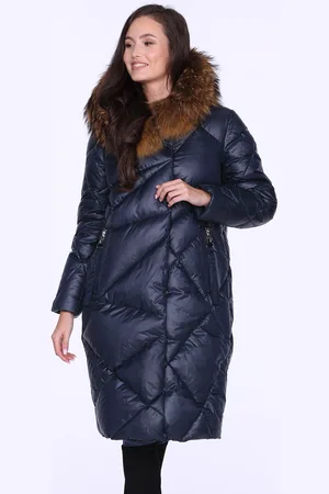 Perso Dámská bunda _Coat_BLH220039FR_Navy_Blue