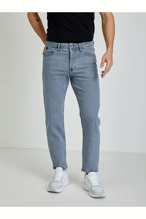 TOM TAILOR Světle šedé pánské straight fit džíny Denim