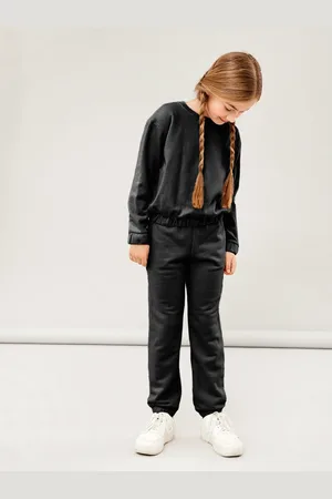 NAME IT Černé holčičí tepláky Tulena - unisex