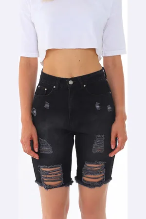 BİKELİFE Blue High Waist Denim shorts