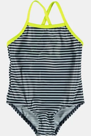 NAME IT Bílo-modré holčičí pruhované jednodílné plavky Felisia - unisex