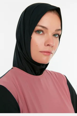 Trendyol Black Shawl Look Woven Bonnet
