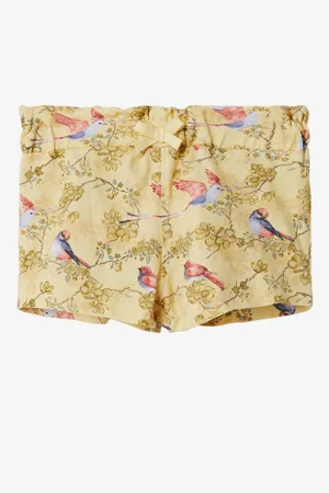 NAME IT Žluté holčičí vzorované kraťasy Dora - unisex