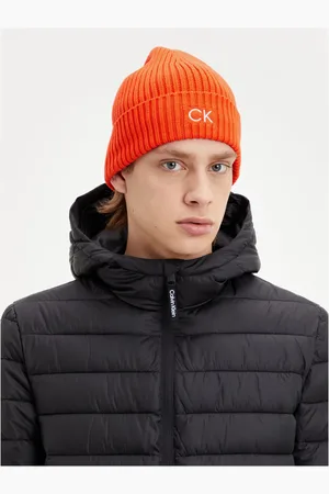 Calvin Klein Oranžová pánská čepice - Pánské