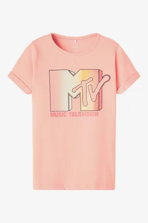 NAME IT Růžové holčičí tričko MTV - Holky