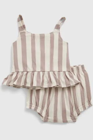 GAP Baby pruhovaný set peplum - Holky