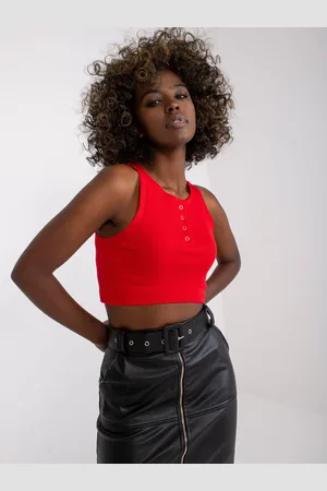 RUE PARIS Červený crop top Riley