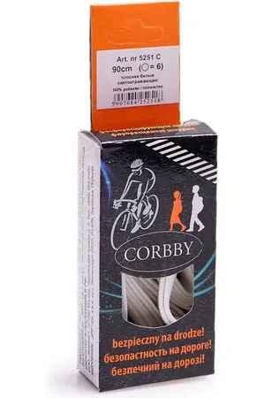 Corby Fluorescenční trekkingové tkaničky bílé