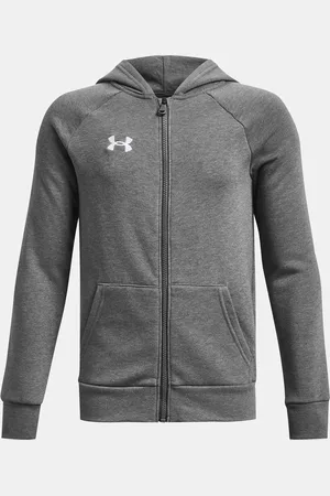 Under Armour Mikina UA Rival Fleece FZ Hoodie-GRY - Kluci