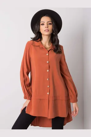 Fashionhunters Hnědá tunika od Adelaide RUE PARIS