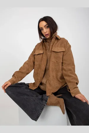 Factory Price Velbloudí manšestrová svrchní košile s knoflíky