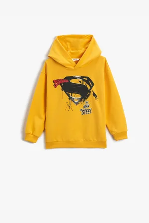 Koton Superman Printed Hooded Sweatshirt Licensed