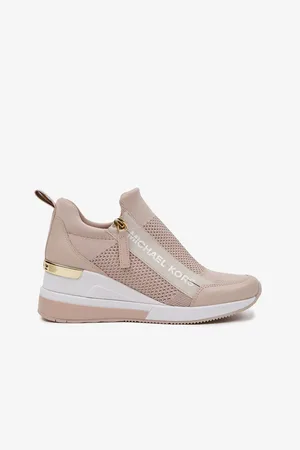 Michael Kors Světle růžové dámské tenisky na klínku Willis Wedge - Dámské