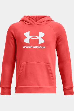 Under Armour Mikina UA Rival Fleece BL Hoodie-RED - Kluci