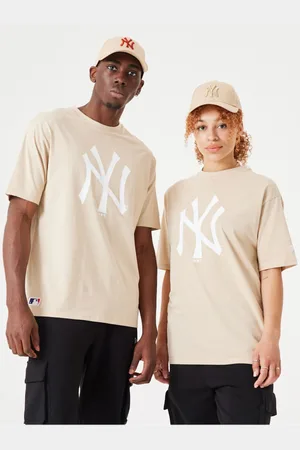 New Era Béžové unisex tričko - Pánské