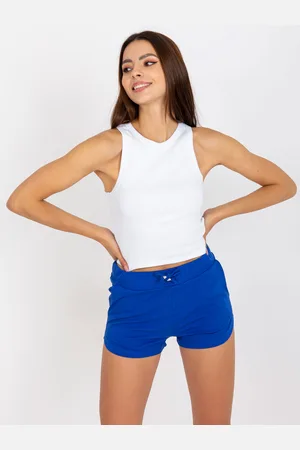 BASIC FEEL GOOD Základní bílý žebrovaný top s kulatým výstřihem