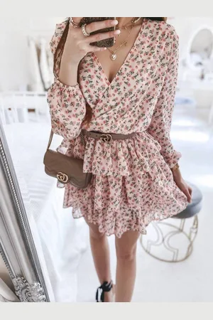 La Perla Pink mini dress with small flowers