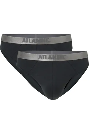ATLANTIC Pánské slipy z Pima bavlny 2Pack - tmavě šedé