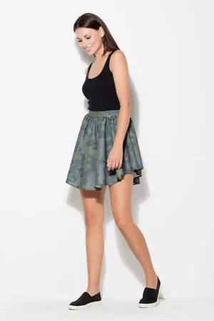 Katrus Skirt with asymmetrical bottom camo