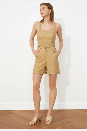 Trendyol Beige Basic Shorts & Bermuda