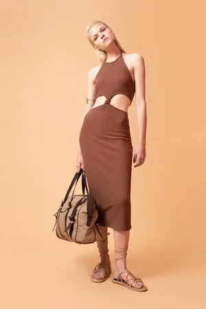 DeFacto Fashion Fit vystřižené maxi šaty bez rukávů
