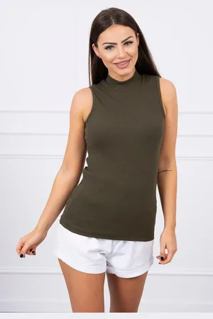 Kesi Khaki halenka bez rukávů