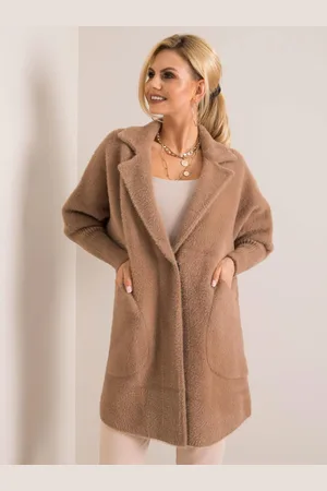 Factory Price Dámský kabát Fashionhunters Beige