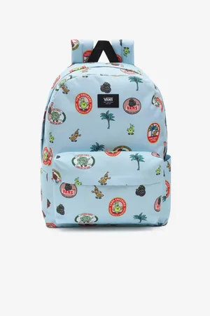 Vans Světle modrý pánský vzorovaný batoh MN OLD SKOOL IIII BACKPACK - Pánské