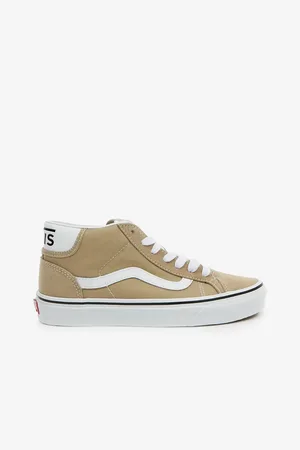 Vans Béžové dámské kotníkové tenisky se semišovými detaily UA Mid S - Dámské