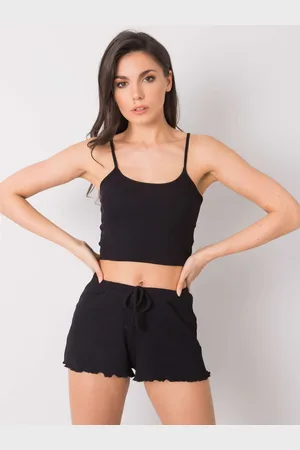 RUE PARIS Černý crop top
