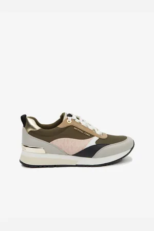 Michael Kors Šedo-khaki dámské kožené tenisky - Dámské