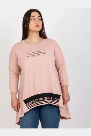 RELEVANCE Prašně tunika větší velikosti s 3/4 rukávy