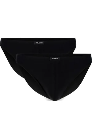 ATLANTIC Pánské slipy z Pima bavlny Mini 2Pack - černé