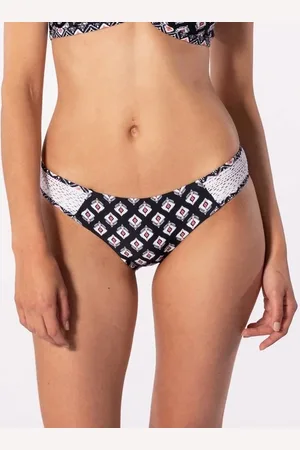Rip Curl Bílo-černý dámský vzorovaný spodní díl plavek