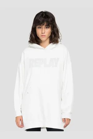 Replay Dámská oversize mikina s potrhaným efektem - Dámské