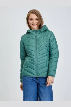 TOM TAILOR Petrolejová dámská zimní prošívaná bunda Denim - Dámské